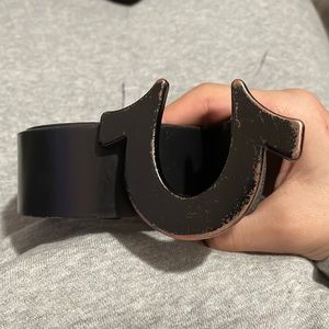 True religion belt all black
